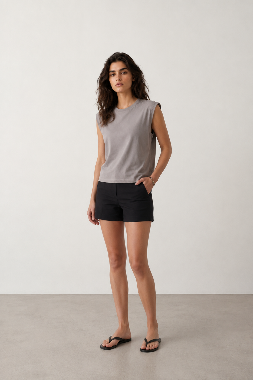 Taş Modal Kumaş Kadın T-Shirt