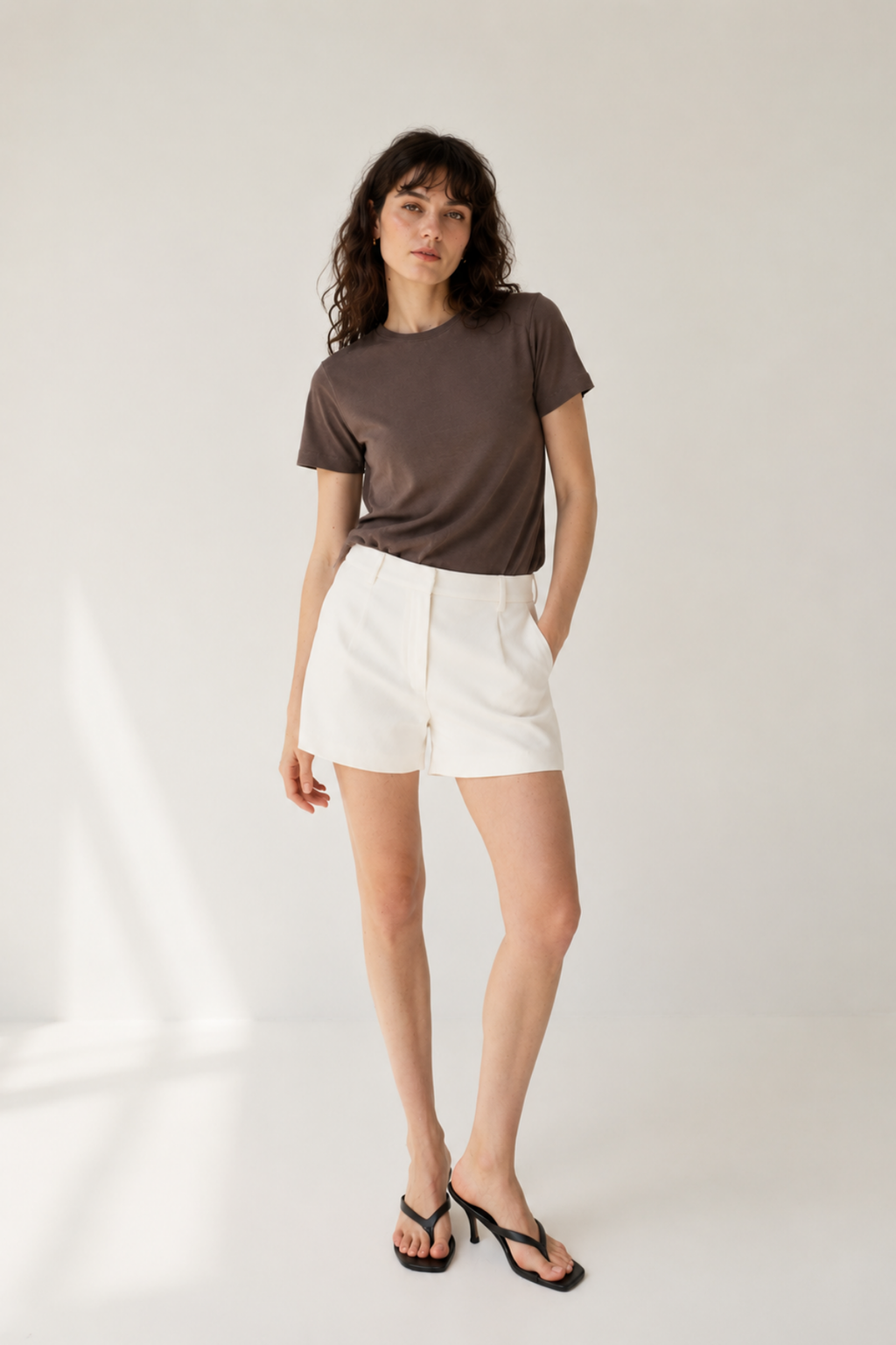 Kahve Modal Karışımlı T-Shirt