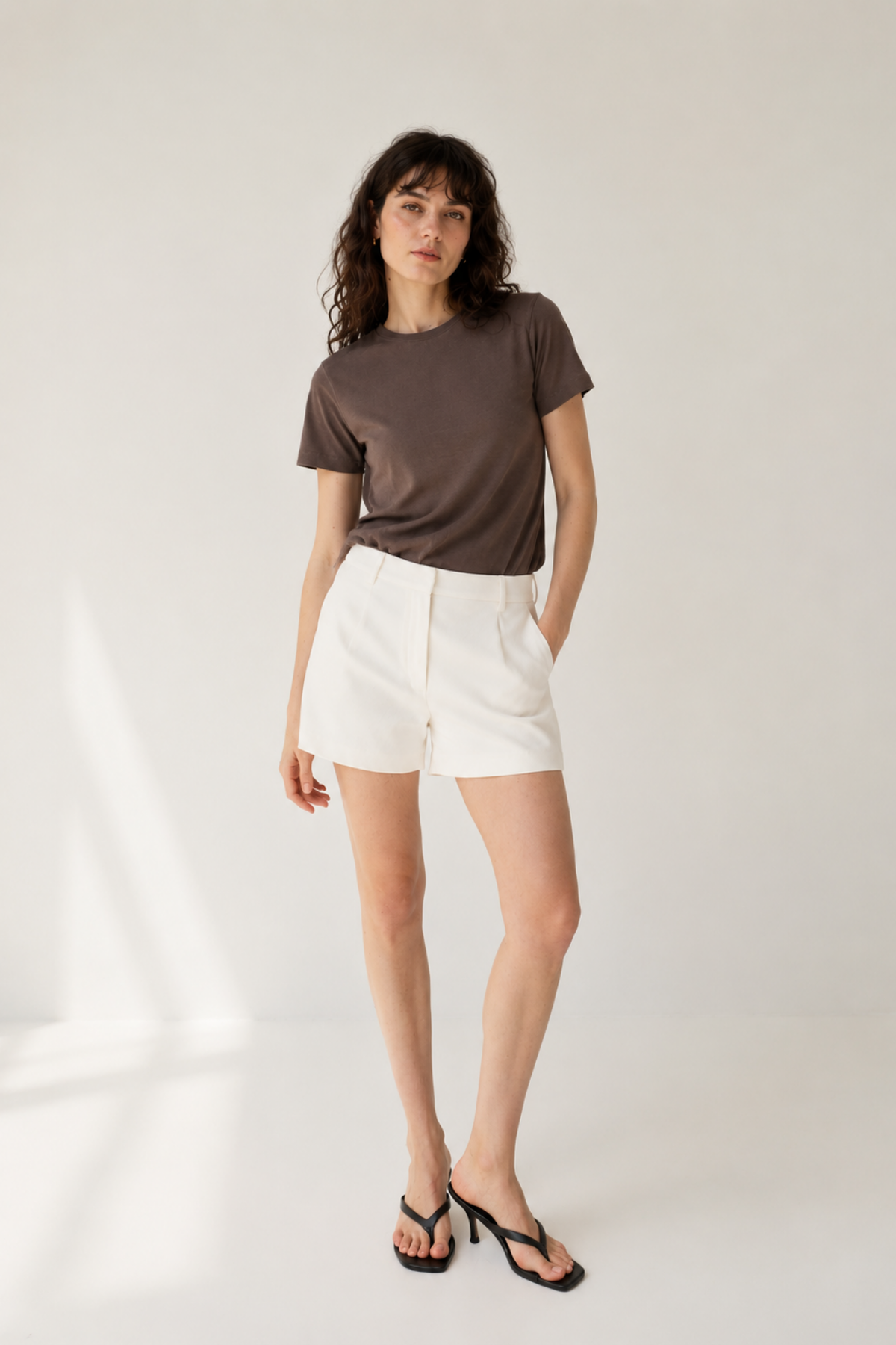 Kahve Modal Karışımlı T-Shirt
