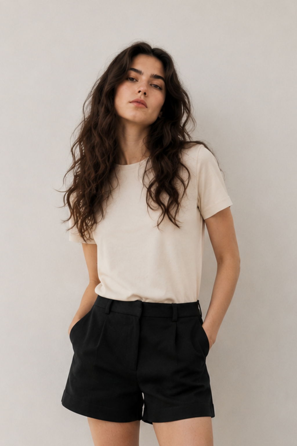 Taş Modal Karışımlı T-Shirt
