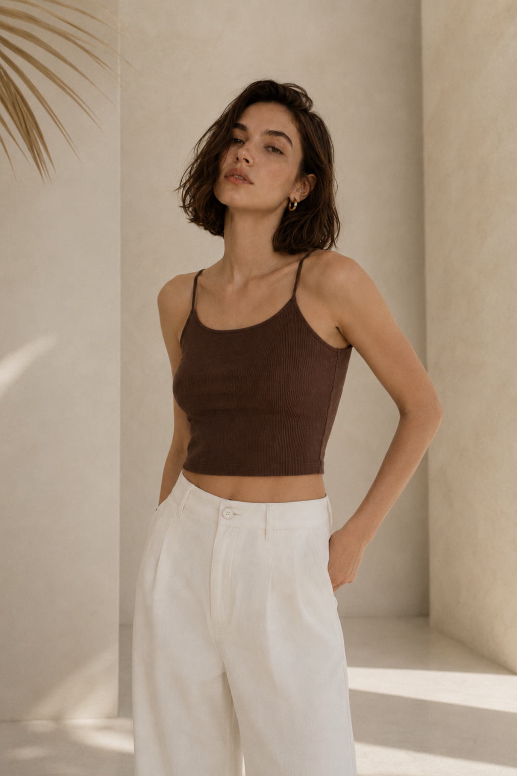 Kahve Crop Atlet