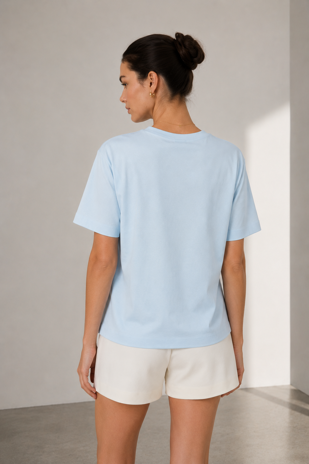 Bebe Mavi Dökümlü Kadın T-Shirt